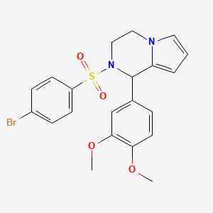 2-((4-Bromophenyl)sulfonyl)-1-(3,4-dimethoxyphenyl)-1,2,3,4-tetrahydropyrrolo[1,2-a]pyrazine