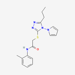 N-(2-methylphenyl)-2-{[5-propyl-4-(1H-pyrrol-1-yl)-4H-1,2,4-triazol-3-yl]sulfanyl}acetamide