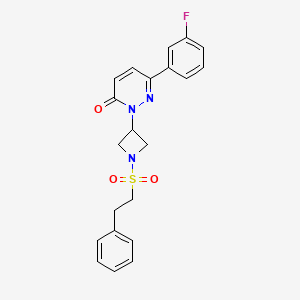 6-(3-Fluorophenyl)-2-[1-(2-phenylethylsulfonyl)azetidin-3-yl]pyridazin-3-one