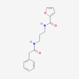 molecular formula C16H18N2O3 B252585 N-{3-[(2-phenylacetyl)amino]propyl}-2-furamide 