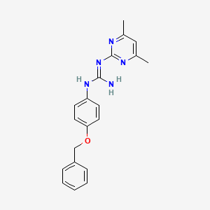 molecular formula C20H21N5O B2525851 N-[4-(苄氧基)苯基]-N'-(4,6-二甲基嘧啶-2-基)胍 CAS No. 351337-22-9