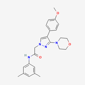 N-(3,5-dimethylphenyl)-2-(4-(4-methoxyphenyl)-3-morpholino-1H-pyrazol-1-yl)acetamide