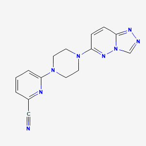 molecular formula C15H14N8 B2525866 6-[4-([1,2,4]Triazolo[4,3-b]pyridazin-6-yl)piperazin-1-yl]pyridine-2-carbonitrile CAS No. 2380180-23-2