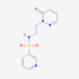 molecular formula C11H12N4O3S B2525867 N-(2-(6-oxopyridazin-1(6H)-yl)ethyl)pyridine-3-sulfonamide CAS No. 1207016-55-4