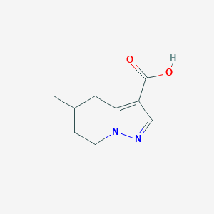 molecular formula C9H12N2O2 B2525887 5-methyl-4H,5H,6H,7H-pyrazolo[1,5-a]pyridine-3-carboxylic acid CAS No. 876379-81-6