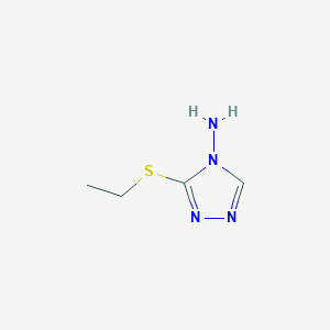molecular formula C4H8N4S B2525888 3-(ethylsulfanyl)-4H-1,2,4-triazol-4-amine CAS No. 869941-58-2
