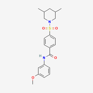 molecular formula C21H26N2O4S B2525891 4-(3,5-dimethylpiperidin-1-yl)sulfonyl-N-(3-methoxyphenyl)benzamide CAS No. 476308-51-7