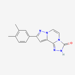 molecular formula C15H13N5O B2525895 9-(3,4-dimethylphenyl)pyrazolo[1,5-a][1,2,4]triazolo[3,4-c]pyrazin-3(2H)-one CAS No. 1255785-56-8