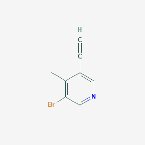 molecular formula C8H6BrN B2525903 3-溴-5-乙炔基-4-甲基吡啶 CAS No. 2137782-24-0