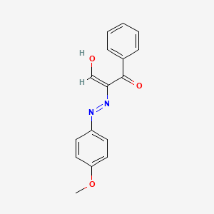molecular formula C16H14N2O3 B2525915 (2E)-2-[2-(4-methoxyphenyl)hydrazin-1-ylidene]-3-oxo-3-phenylpropanal CAS No. 77083-67-1