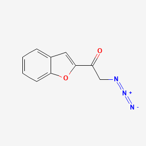 molecular formula C10H7N3O2 B2525919 2-Azido-1-(1-benzofuran-2-yl)ethanone CAS No. 1397199-82-4