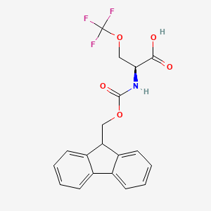 molecular formula C19H16F3NO5 B2525940 (S)-2-((((9H-Fluoren-9-yl)methoxy)carbonyl)amino)-3-(trifluoromethoxy)propanoic acid CAS No. 2550997-61-8