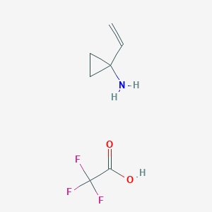 molecular formula C7H10F3NO2 B2525957 1-乙烯基环丙烷-1-胺;2,2,2-三氟乙酸 CAS No. 2490430-25-4