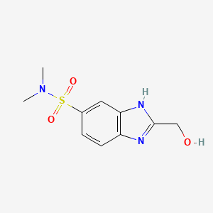 molecular formula C10H13N3O3S B2525963 2-(羟甲基)-N,N-二甲基-1H-苯并咪唑-5-磺酰胺 CAS No. 926273-24-7