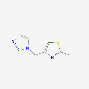 molecular formula C8H9N3S B2525969 4-(Imidazol-1-ylmethyl)-2-methyl-1,3-thiazole CAS No. 1341874-63-2