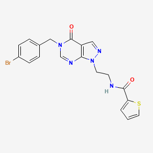 N-(2-(5-(4-bromobenzyl)-4-oxo-4,5-dihydro-1H-pyrazolo[3,4-d]pyrimidin-1-yl)ethyl)thiophene-2-carboxamide