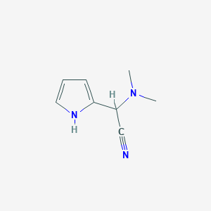 molecular formula C8H11N3 B2525986 2-(dimethylamino)-2-(1H-pyrrol-2-yl)acetonitrile CAS No. 117067-98-8