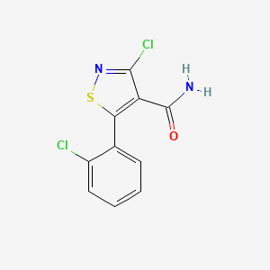 molecular formula C10H6Cl2N2OS B2525999 3-Chloro-5-(2-chlorophenyl)isothiazole-4-carboxamide CAS No. 680212-80-0