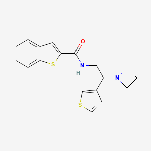 molecular formula C18H18N2OS2 B2526021 N-(2-(azetidin-1-yl)-2-(thiophen-3-yl)ethyl)benzo[b]thiophene-2-carboxamide CAS No. 2034457-04-8