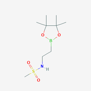 molecular formula C9H20BNO4S B2526022 N-[2-(tetramethyl-1,3,2-dioxaborolan-2-yl)ethyl]methanesulfonamide CAS No. 2377606-93-2
