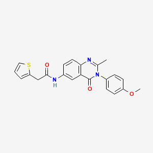 molecular formula C22H19N3O3S B2526023 N-(3-(4-methoxyphenyl)-2-methyl-4-oxo-3,4-dihydroquinazolin-6-yl)-2-(thiophen-2-yl)acetamide CAS No. 1105206-59-4