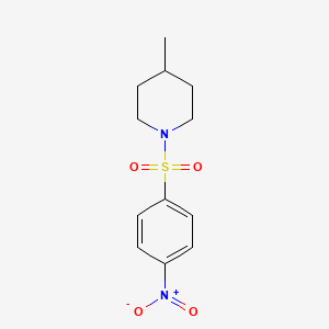 molecular formula C12H16N2O4S B2526038 4-Methyl-1-(4-nitro-benzenesulfonyl)-piperidine CAS No. 321970-52-9