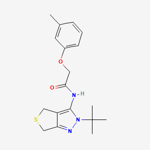 molecular formula C18H23N3O2S B2526047 N-(2-tert-butyl-4,6-dihydrothieno[3,4-c]pyrazol-3-yl)-2-(3-methylphenoxy)acetamide CAS No. 893928-18-2