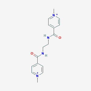 molecular formula C16H20N4O2+2 B252605 1-Methyl-4-{[(2-{[(1-methyl-4-pyridiniumyl)carbonyl]amino}ethyl)amino]carbonyl}pyridinium 