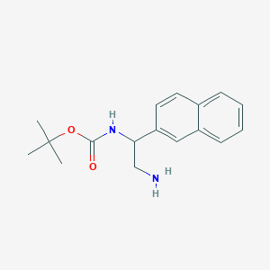 tert-Butyl N-[2-amino-1-(naphthalen-2-yl)ethyl]carbamate