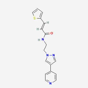 (2E)-N-{2-[4-(pyridin-4-yl)-1H-pyrazol-1-yl]ethyl}-3-(thiophen-2-yl)prop-2-enamide