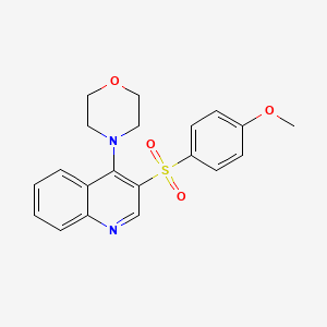 molecular formula C20H20N2O4S B2526067 4-[3-(4-Methoxyphenyl)sulfonylquinolin-4-yl]morpholine CAS No. 872207-02-8