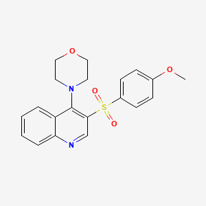 molecular formula C20H20N2O4S B2526067 4-[3-(4-甲氧基苯磺酰基喹啉-4-基)吗啉 CAS No. 872207-02-8