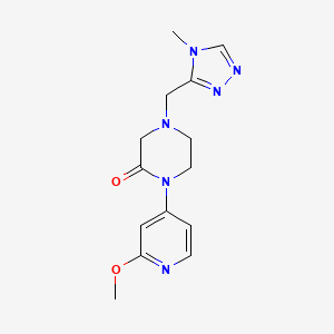 1-(2-methoxypyridin-4-yl)-4-[(4-methyl-4H-1,2,4-triazol-3-yl)methyl]piperazin-2-one