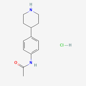 molecular formula C13H19ClN2O B2526077 盐酸N-(4-(哌啶-4-基)苯基)乙酰胺 CAS No. 2064217-79-2