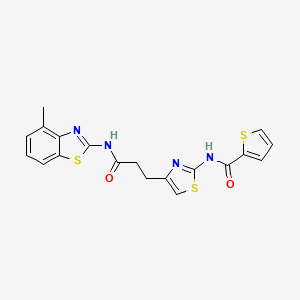 N-(4-(3-((4-methylbenzo[d]thiazol-2-yl)amino)-3-oxopropyl)thiazol-2-yl)thiophene-2-carboxamide