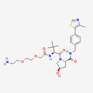 molecular formula C28H41N5O6S B2526088 (S,R,S)-Ahpc-peg2-NH2 