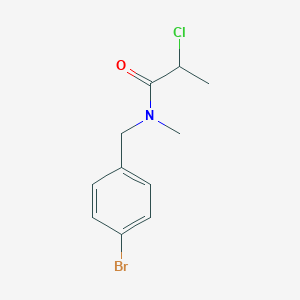molecular formula C11H13BrClNO B2526090 N-[(4-bromophenyl)methyl]-2-chloro-N-methylpropanamide CAS No. 1098347-69-3