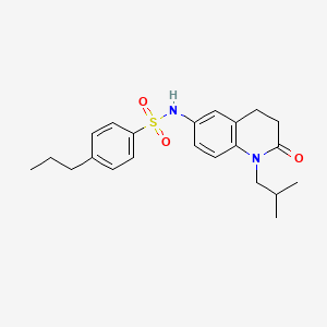 molecular formula C22H28N2O3S B2526092 N-(1-异丁基-2-氧代-1,2,3,4-四氢喹啉-6-基)-4-丙基苯磺酰胺 CAS No. 942002-99-5