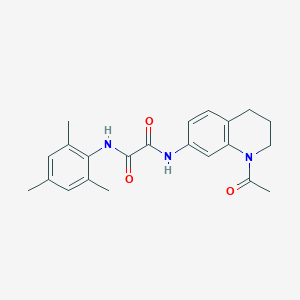 molecular formula C22H25N3O3 B2526094 N1-(1-acetyl-1,2,3,4-tetrahydroquinolin-7-yl)-N2-mesityloxalamide CAS No. 898466-36-9