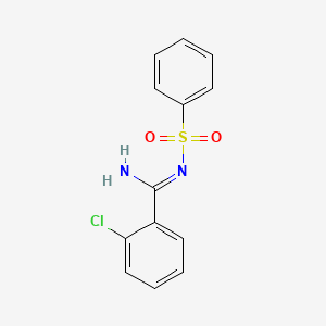 molecular formula C13H11ClN2O2S B2526099 (Z)-2-chloro-N'-(phenylsulfonyl)benzimidamide CAS No. 850800-13-4
