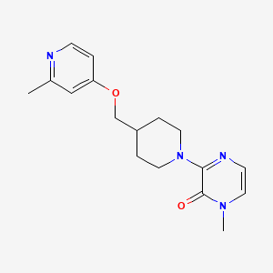 B2526105 1-Methyl-3-[4-[(2-methylpyridin-4-yl)oxymethyl]piperidin-1-yl]pyrazin-2-one CAS No. 2379995-27-2