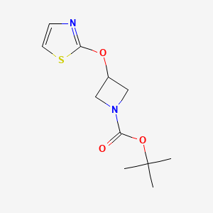 molecular formula C11H16N2O3S B2526106 叔丁基3-(噻唑-2-氧基)氮杂环丁烷-1-羧酸酯 CAS No. 1795296-96-6