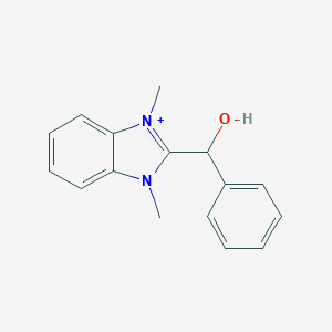 molecular formula C16H17N2O+ B252612 2-(alpha-Hydroxybenzyl)-1,3-dimethyl-1H-benzimidazol-3-ium 
