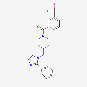 (4-((2-phenyl-1H-imidazol-1-yl)methyl)piperidin-1-yl)(3-(trifluoromethyl)phenyl)methanone