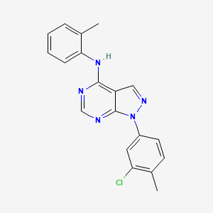 molecular formula C19H16ClN5 B2526128 1-(3-chloro-4-methylphenyl)-N-(2-methylphenyl)-1H-pyrazolo[3,4-d]pyrimidin-4-amine CAS No. 890893-88-6