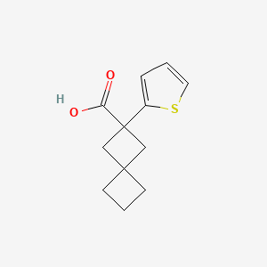 molecular formula C12H14O2S B2526129 2-(Thiophen-2-yl)spiro[3.3]heptane-2-carboxylic acid CAS No. 1488004-02-9