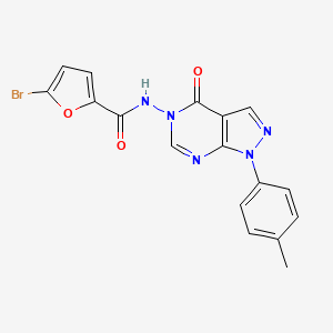 molecular formula C17H12BrN5O3 B2526148 5-溴-N-(4-氧代-1-(对甲苯基)-1H-吡唑并[3,4-d]嘧啶-5(4H)-基)呋喃-2-甲酰胺 CAS No. 899737-61-2