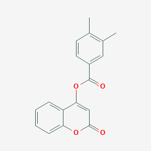 molecular formula C18H14O4 B252615 2-oxo-2H-chromen-4-yl 3,4-dimethylbenzoate 