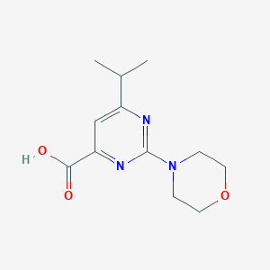 molecular formula C12H17N3O3 B2526150 6-Isopropyl-2-morpholinopyrimidine-4-carboxylic acid CAS No. 1181729-40-7