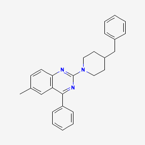 molecular formula C27H27N3 B2526151 2-(4-Benzylpiperidin-1-yl)-6-methyl-4-phenylquinazoline CAS No. 384797-52-8